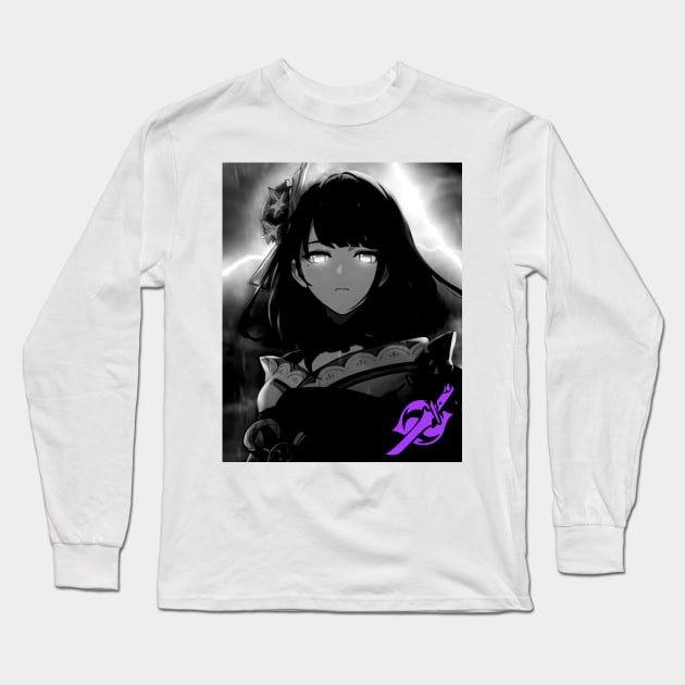 Genshin Impact Raiden Shogun Noir Long Sleeve T-Shirt by HoyoStan